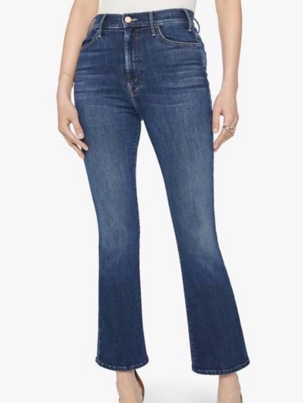 Mother denim revolve the hustler ankle in howdy straight leg jeans size 29